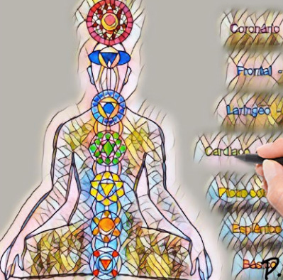 Os sete Chakras vitral espiritualismo espiritualidade Chacras