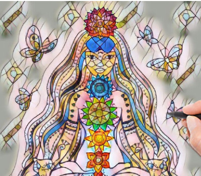 Chakras Chacras 7 sete vitral